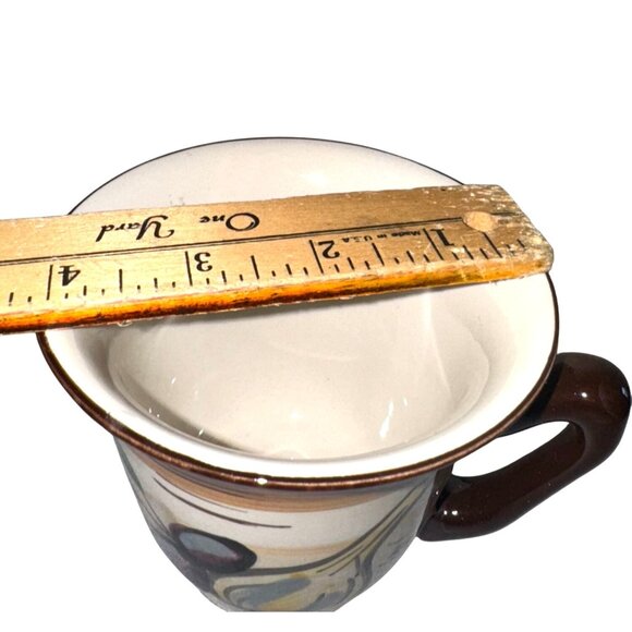 Hand-Painted Ceramic Mug Tuscany Suites & Casino Las Vegas Design 4" Tall - Picture 4 of 5